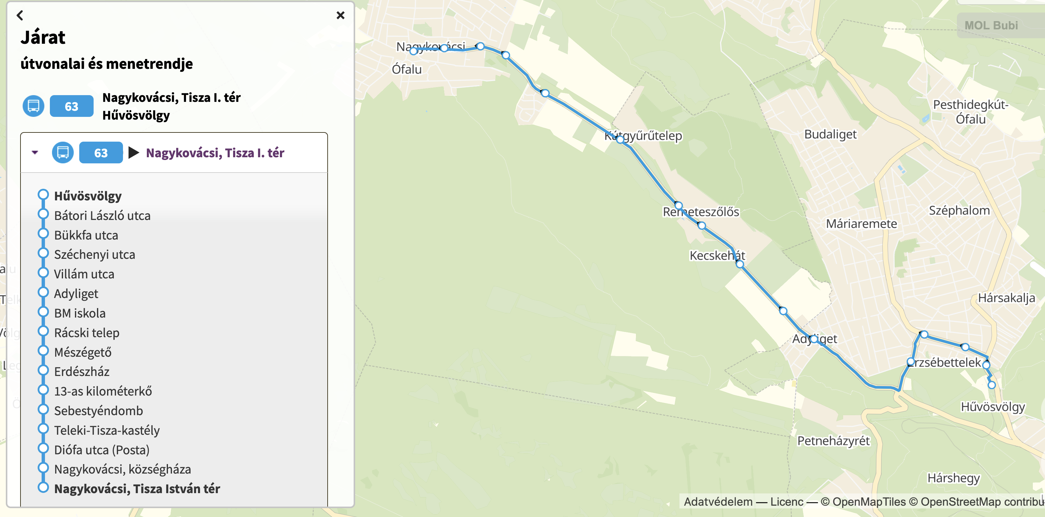 Térkép Templom Busz